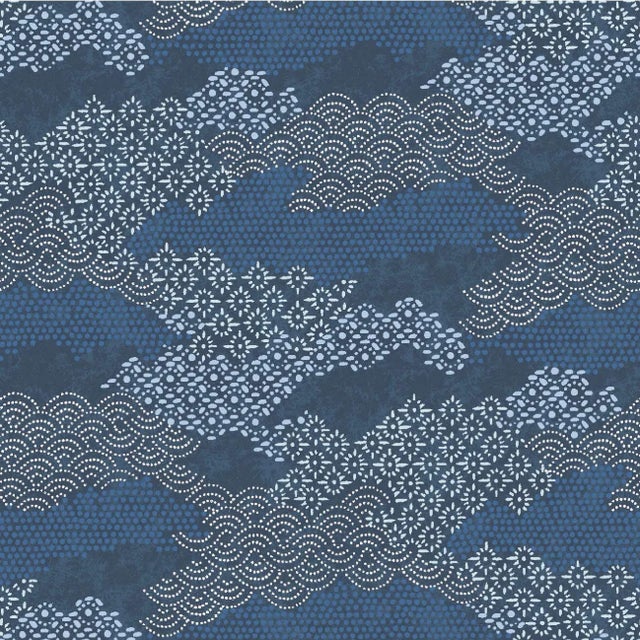 Shoal Bay Indigo Wallpaper For Sale