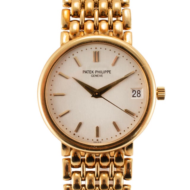 Brand: Patek Philippe Gender: Men's Metal Type: 18K Yellow Gold Diameter: 34.00 mm Weight: 126.20 grams PATEK PHILIPPE...