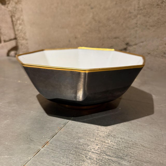 Fitz & Floyd Octagonal Serving Vegetable Bowl Renaissance Mid Century For Sale In San Diego - Image 6 of 12
