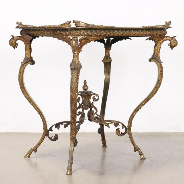 Antique Middle Victorian Bronze Papier Mache Table, England, 1800s For Sale - Image 12 of 14