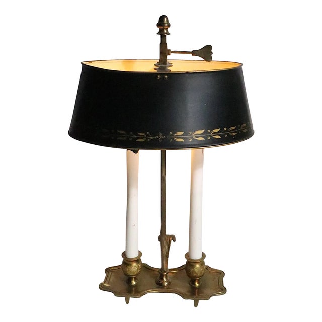 Diminutive Two Light Bouilotte Lamp Made in Italy C 1920/60's For Sale