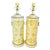 Hollywood Regency Hand-Decorated Italian Tôle Peinte Neoclassical Cylinder Table Lamps, a Pair For Sale