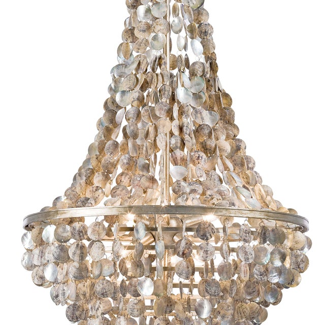 Transitional Regina Andrew Capri Abalone Shell Chandelier For Sale - Image 3 of 4