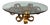 Vintage Gilt Iron Coffee Table with Glass Top For Sale