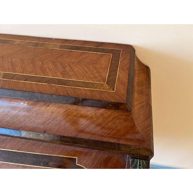 Sheraton Revival Cylinder Bureau, writing Desk with marquetry, circa 1890 For Sale - Image 11 of 18