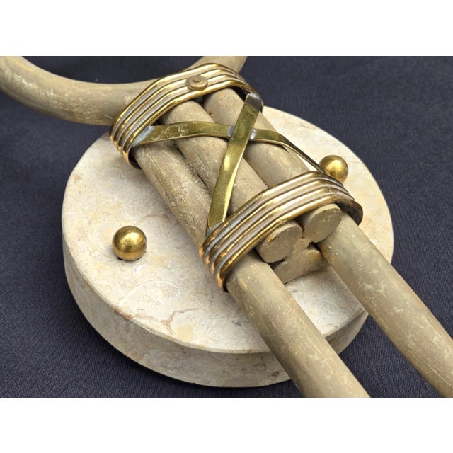 Fine Arts Lamps Brass & Marble Double Wall Sconce Lamps - a Pair For Sale - Image 6 of 18