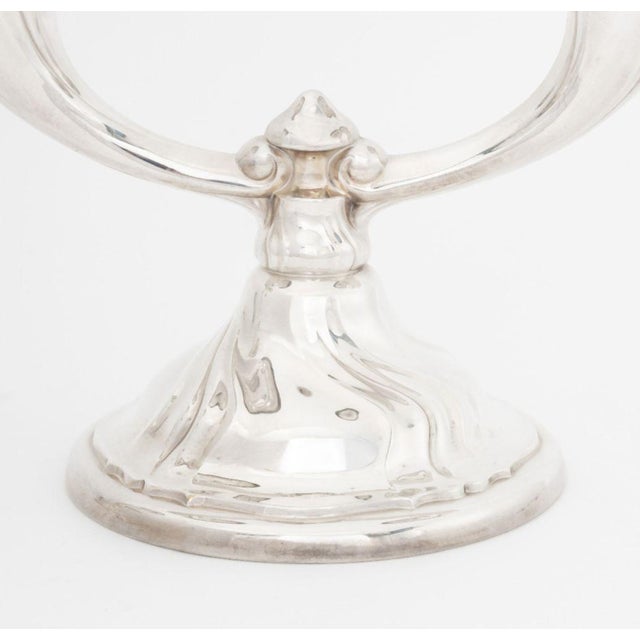 British Art Deco Silver PCandelabra, Pair For Sale - Image 4 of 9