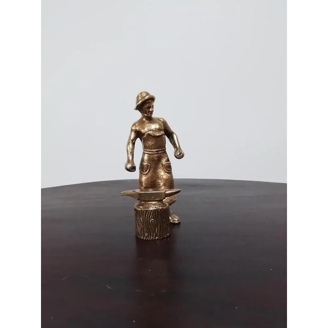 Blacksmith with Yunque Sculpture in Bronze, 1980s For Sale - Image 4 of 8
