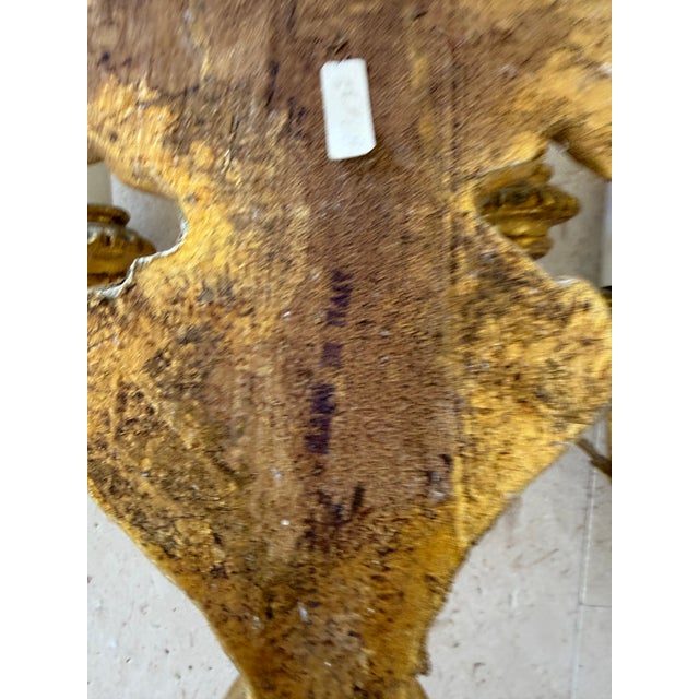Vintage Italian Brass & Crystal Wall Sconces - a Pair For Sale - Image 4 of 7