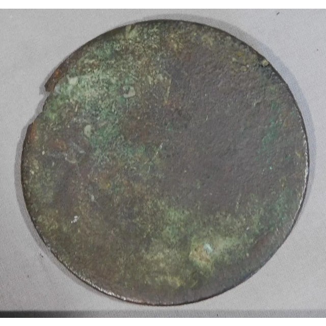 Chinese 200 Ad Ancient Chinese Han Dynasty Bronze Hand Mirror Relief Cast Archaic For Sale - Image 3 of 4