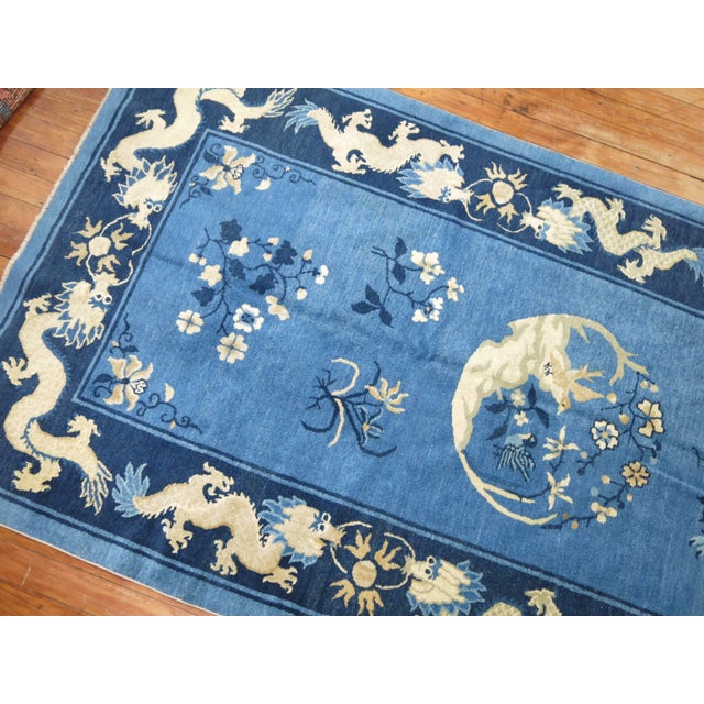 Rare Long 19th Century Chinese Peking Dragon Runner - 3'6" x 20'4" For Sale - Image 16 of 18
