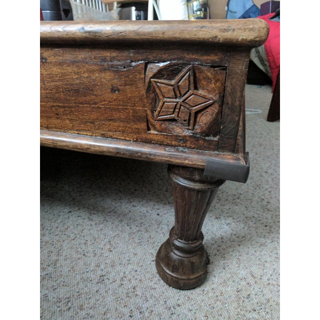 Indian Door Glass Top Coffee Table Chairish