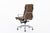 Eames for Herman Miller Tall Brown Leather Desk Chair Soft Pad For Sale In Detroit - Image 6 of 14