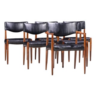 Ejner Larsen & Aksel Bender-Madsen for Willy Beck Mid Century Danish Teak Dining Chairs - Set of 6 For Sale