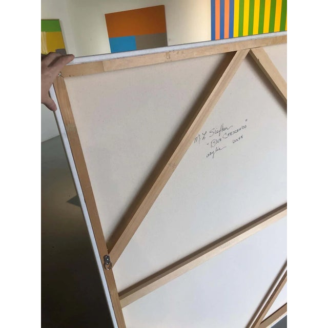 Mary Lou Siefker Acrylic Painting on Canvas Titled: Blue Crescendo For Sale In West Palm - Image 6 of 9