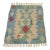 1960s Southwestern Soft Blue Hand Knotted Rug For Sale
