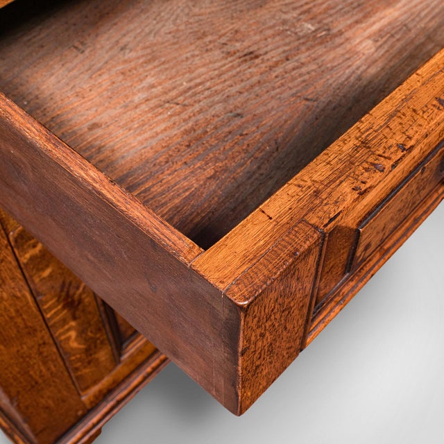 Large Vintage Country House Dresser Base, English, Oak, Georgian Revival, c.1980 For Sale - Image 10 of 12