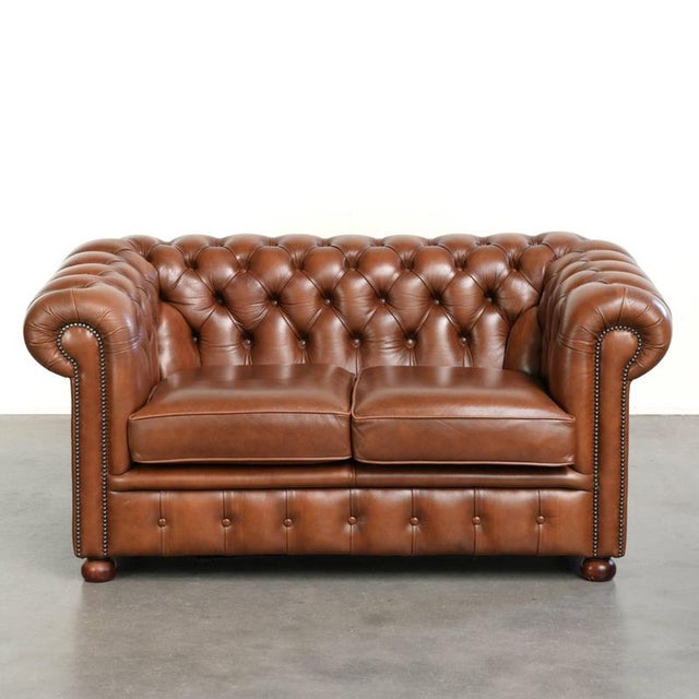 English Two-Seater Sofa in Cowhide Leather For Sale - Image 13 of 13