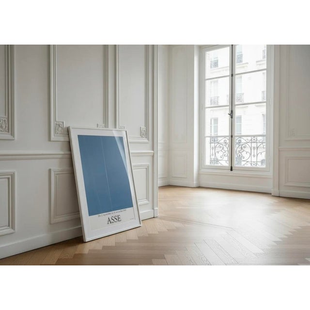 Elevate your space with this exhibition poster featuring French artist Geneviève Asse, renowned for her minimalist...