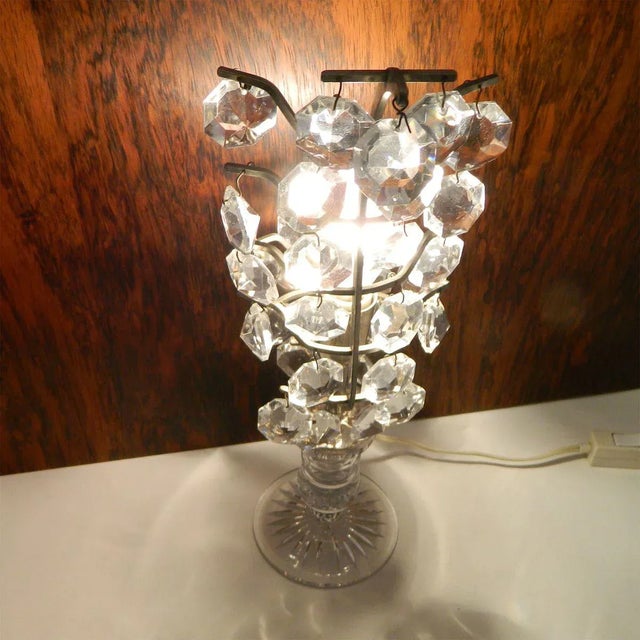1960s Crystal Glass Table Lamp from Bakalowits Vienna, 1960s For Sale - Image 5 of 9