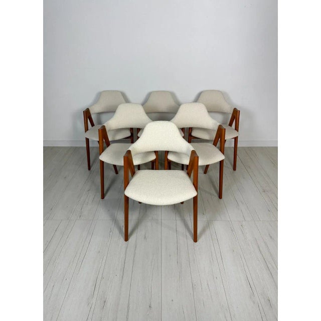 Danish Compass Dining Chairs in Teak by Kai Kristiansen for Sva Møbler, 1950s, Set of 6 For Sale - Image 11 of 11