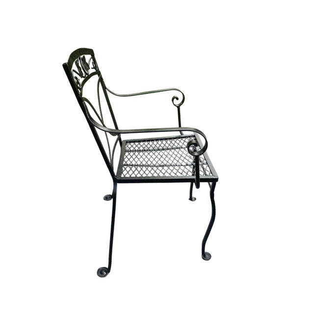 Mid-Century Modern Vintage Salterini Wrought Iron Outdoor Patio Dining Chair For Sale - Image 3 of 9