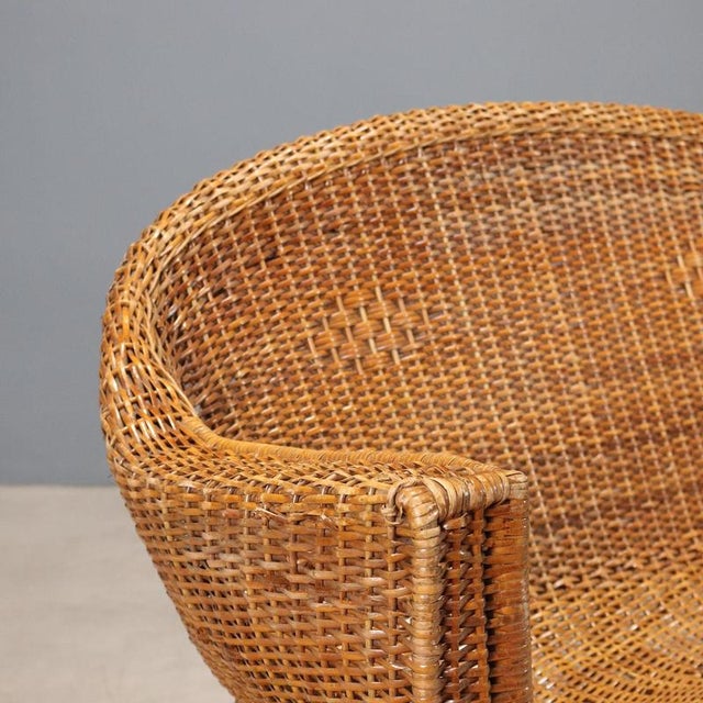 Wicker and Bamboo Sofa, 1950s For Sale - Image 4 of 11