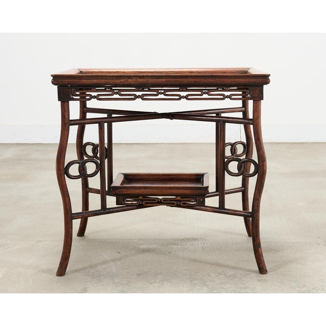 Chinese Export 20th Century Qing Dynasty Folding Tray Table For Sale - Image 15 of 18