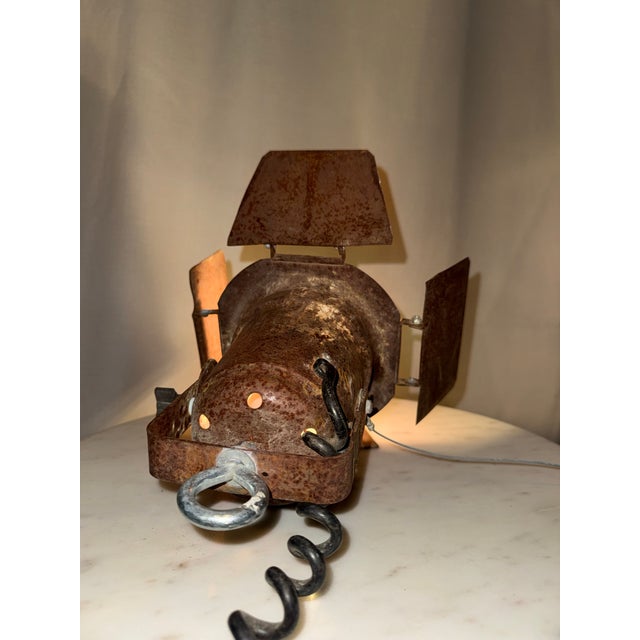 Vintage Industrial Theater Spotlight With Adjustable Barn Doors For Sale - Image 6 of 6