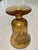 4 sets of 6 Glasses are Available Amber color 5 3/4” tall sand 3 3/4” wide at top 2” stem Heavy pressed glass Used, but...