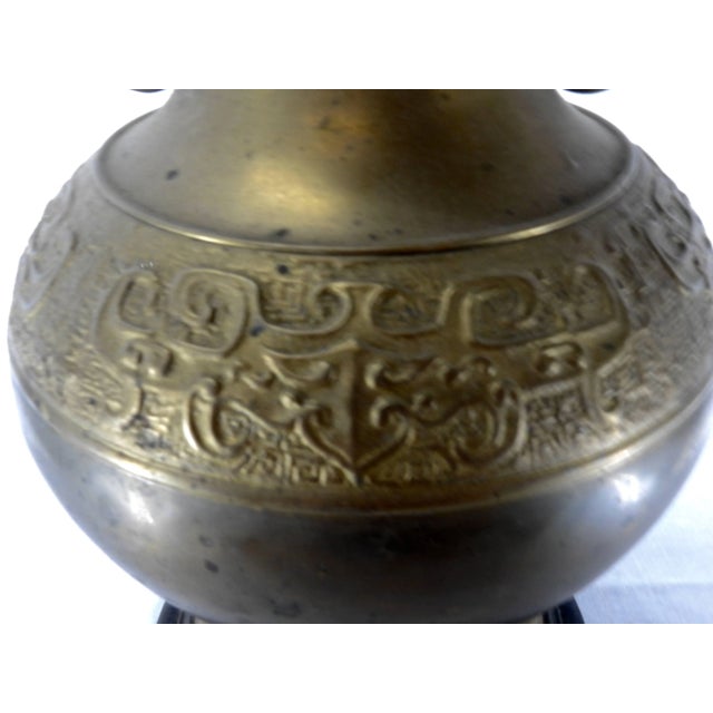 Mid-19th Century Oriental Brass Lamp For Sale In Nashville - Image 6 of 10