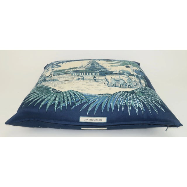 Jim Thompson Blue & White Chinoiserie Style Throw Pillow For Sale In Atlanta - Image 6 of 8