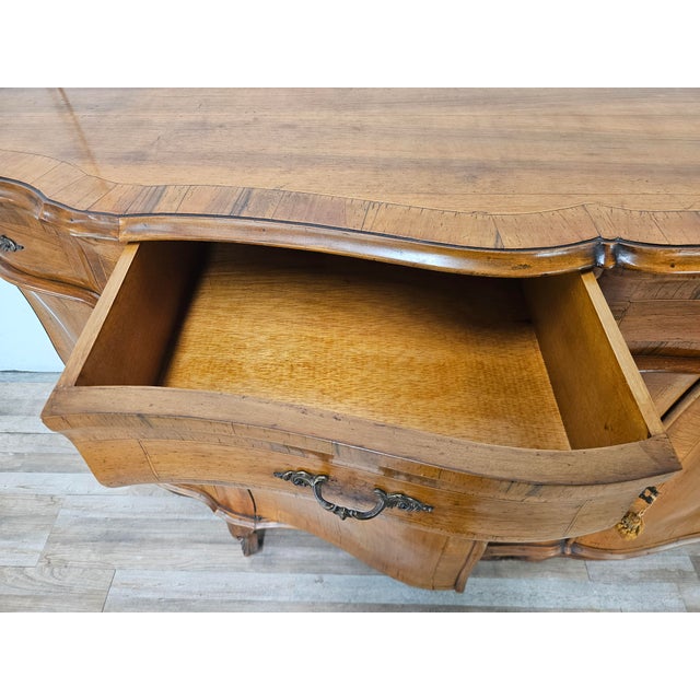 Baroque-Style Walnut Sideboard with Four Doors and Four Drawers, 1960 For Sale - Image 13 of 18
