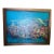 1980's Large Abstract Expressionist Harbor Scene Original Oil on Canvas, Signed Nguyen Lam, 48" by 36" For Sale