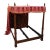 Late 20th Century Baker Mahogany Gothic Style 4 Post Queen Size Canopy Bed Red Damask Canopy For Sale