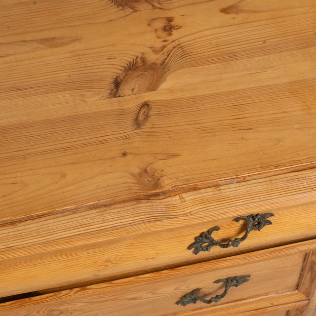 Brown 19th Century Danish Waxed Pine Chest of Four Drawers For Sale - Image 8 of 14