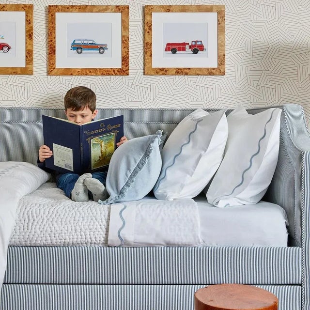 2020s Erin Gates x Kassatex Ripple Standard Shams in Slate, Set of 2 For Sale - Image 5 of 7