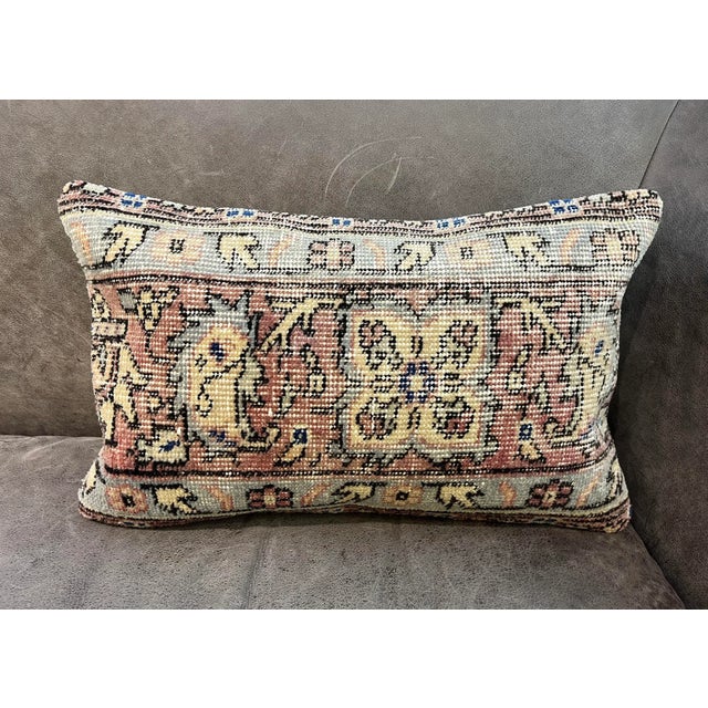 Vintage Handmade Faded Pillow, 1980s For Sale - Image 11 of 11
