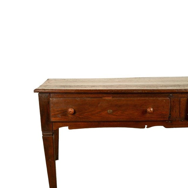 Large Antique Georgian Elm Serving Scullery Kitchen Preparation Table 1820 For Sale - Image 12 of 12