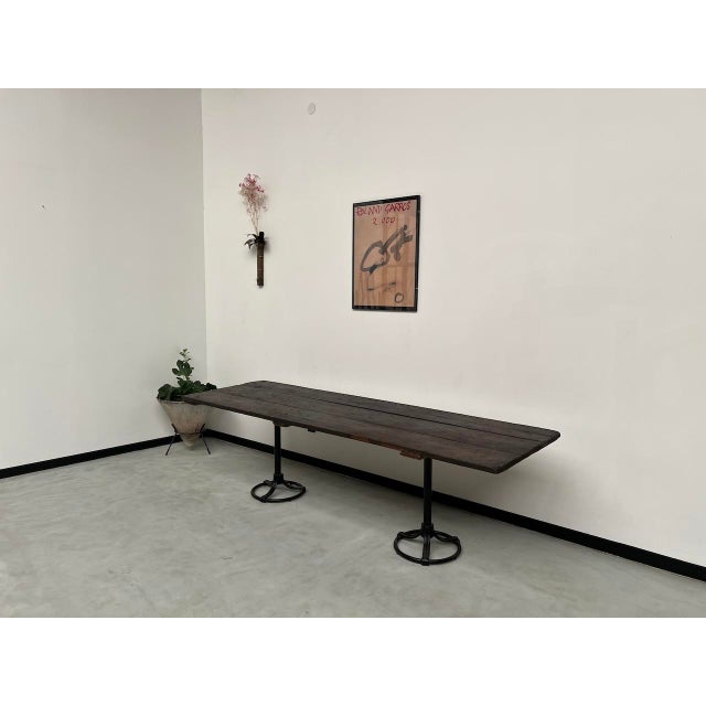 Large Wooden Table with Industrial Spirit, 1950s For Sale - Image 14 of 18