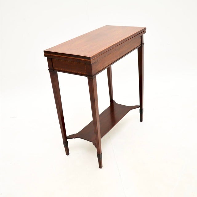 Edwardian Card Table, 1900s For Sale - Image 3 of 15