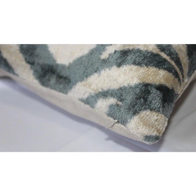 2020s Contemporary Silk Velvet Ikat Pillow For Sale - Image 5 of 8