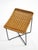 Mid-Century Modern Rattan Stool with Black Iron Frame, 1950s For Sale - Image 10 of 18