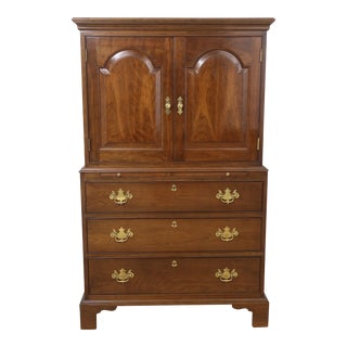 Stickley Cherry Bedroom Armoire W. Raised Panel Doors For Sale
