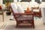Wood Pair of Vintage Palecek President's Chairs Red Rattan White Cushion Patio Chairs For Sale - Image 7 of 16