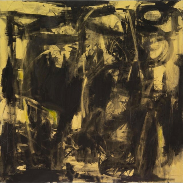 A bold abstract composition by Detroit based artist Ilene Kahan inspired by the gestural language of Abstract...
