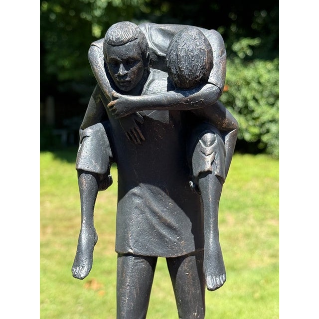 Early 20th Century Aimé Jules Dolou (French 1838-1902) Attr. Sculpture Statue "L Enfant Du Travail", Paris Fooundry Stamp For Sale - Image 13 of 17