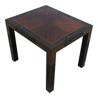 Drexel Chinoiserie Decorated Lamp End Table For Sale
