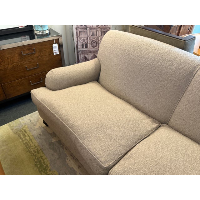 J. Fitzgerald English Traditional Rolled Arm Sofa on Casters For Sale - Image 11 of 12