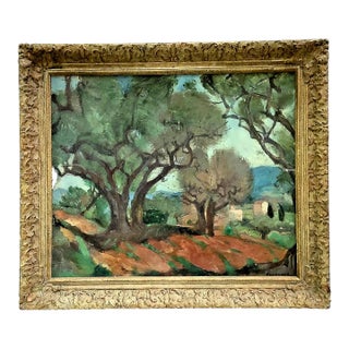Rodolphe Fornerod -Post Impressionist Landscape With Olive Trees. For Sale